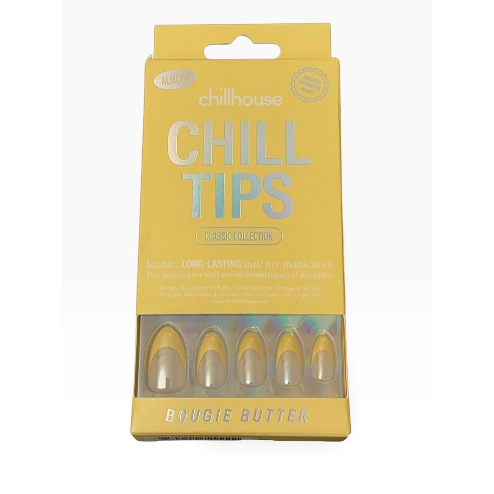 Chillhouse Chill Tips Press-On Nails Bougie Butter Almond Classic Collection NEW